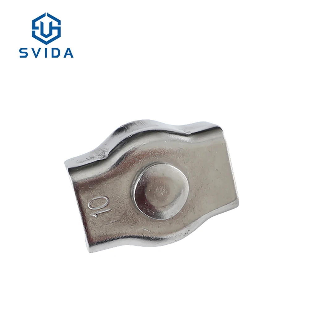 SS304 SS316 Single Wire Rope Clips Cable Clamp With Bolt And Nut