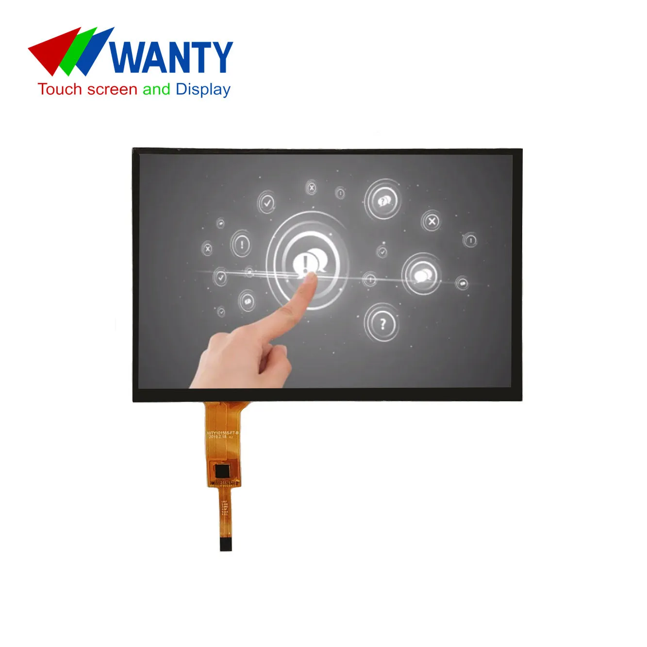 IPS Full Viewing 10.1 Inch 10 Pin I2C PCAP 1280*800 TFT 50 Pin RGB LCD Module Touch Display