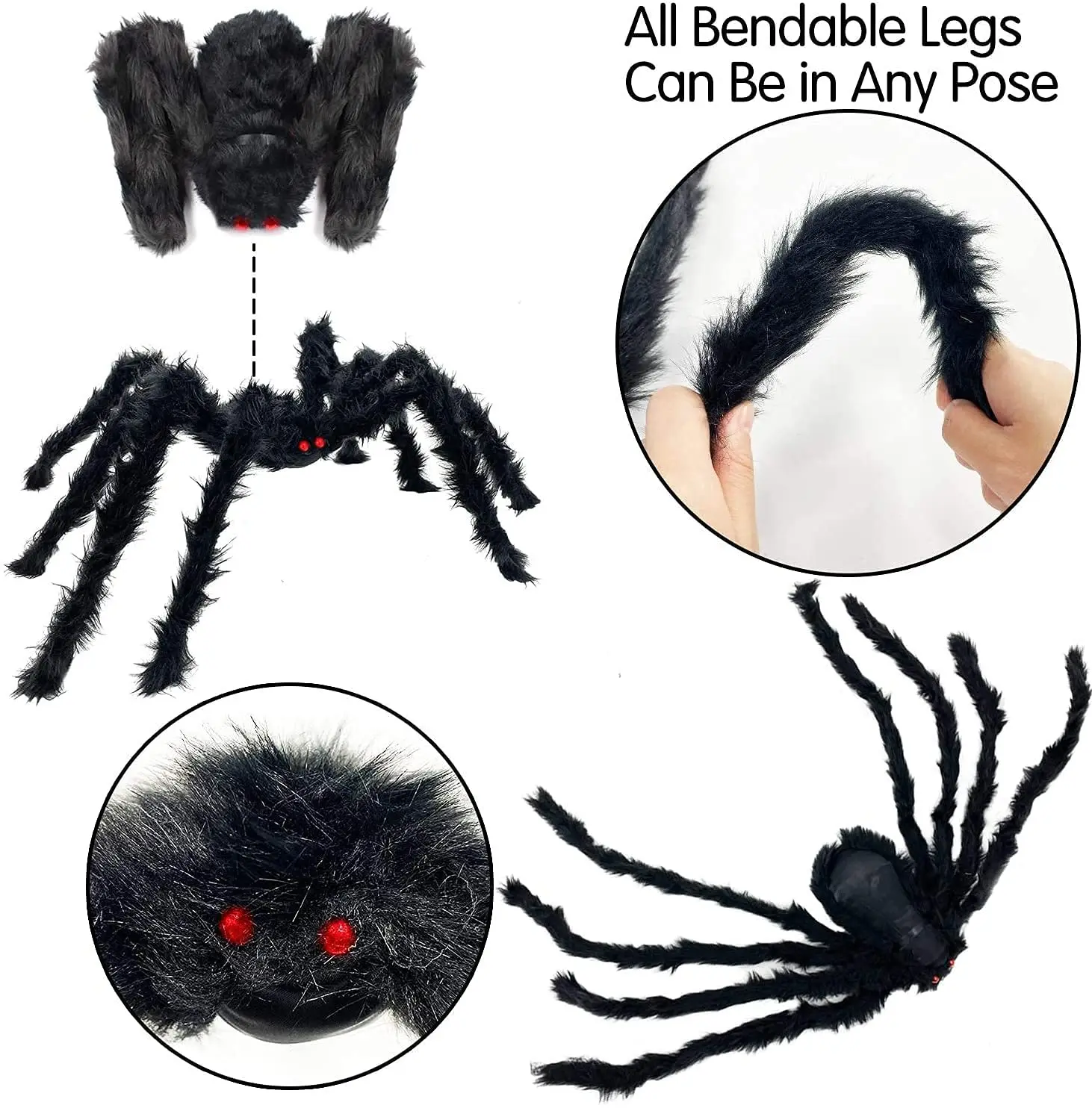 Halloween Spider Decorations Halloween Spiders Stretch Cobwebs Spider Indoor Outdoor Halloween Decorations Yard Home Parties