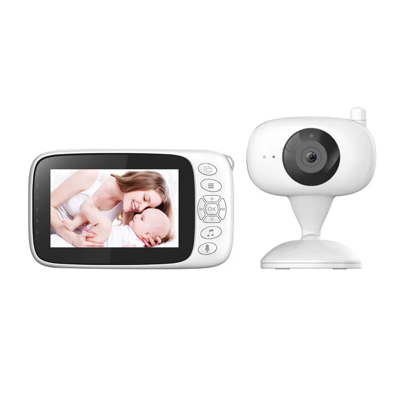 4.3 inch lcd display wireless night vision nightlights temperature nanny camera video baby monitor wholesale (1600146486997)