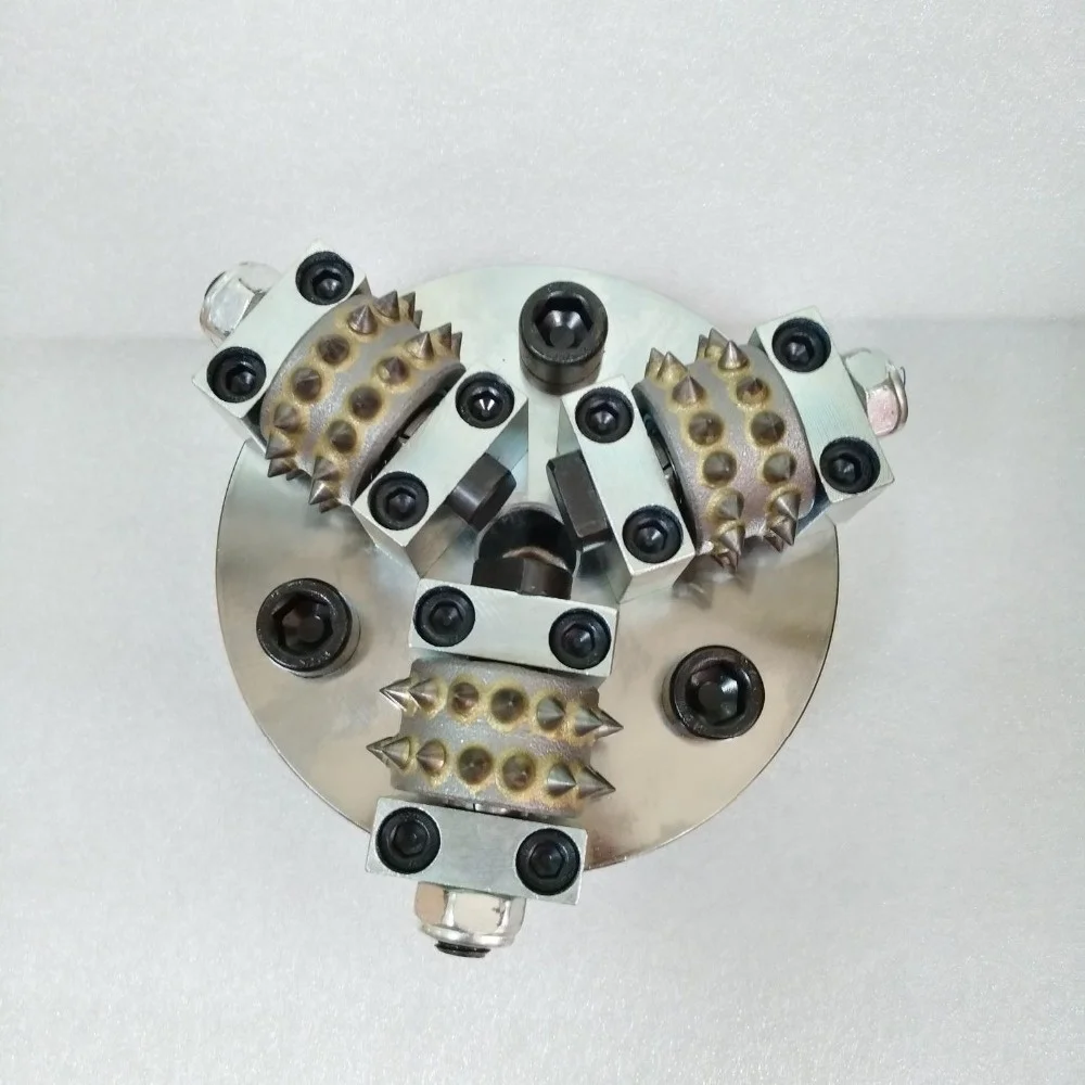 125mm Diamond Tools Bush Hammer Plate With Three Rollers for floor grinding