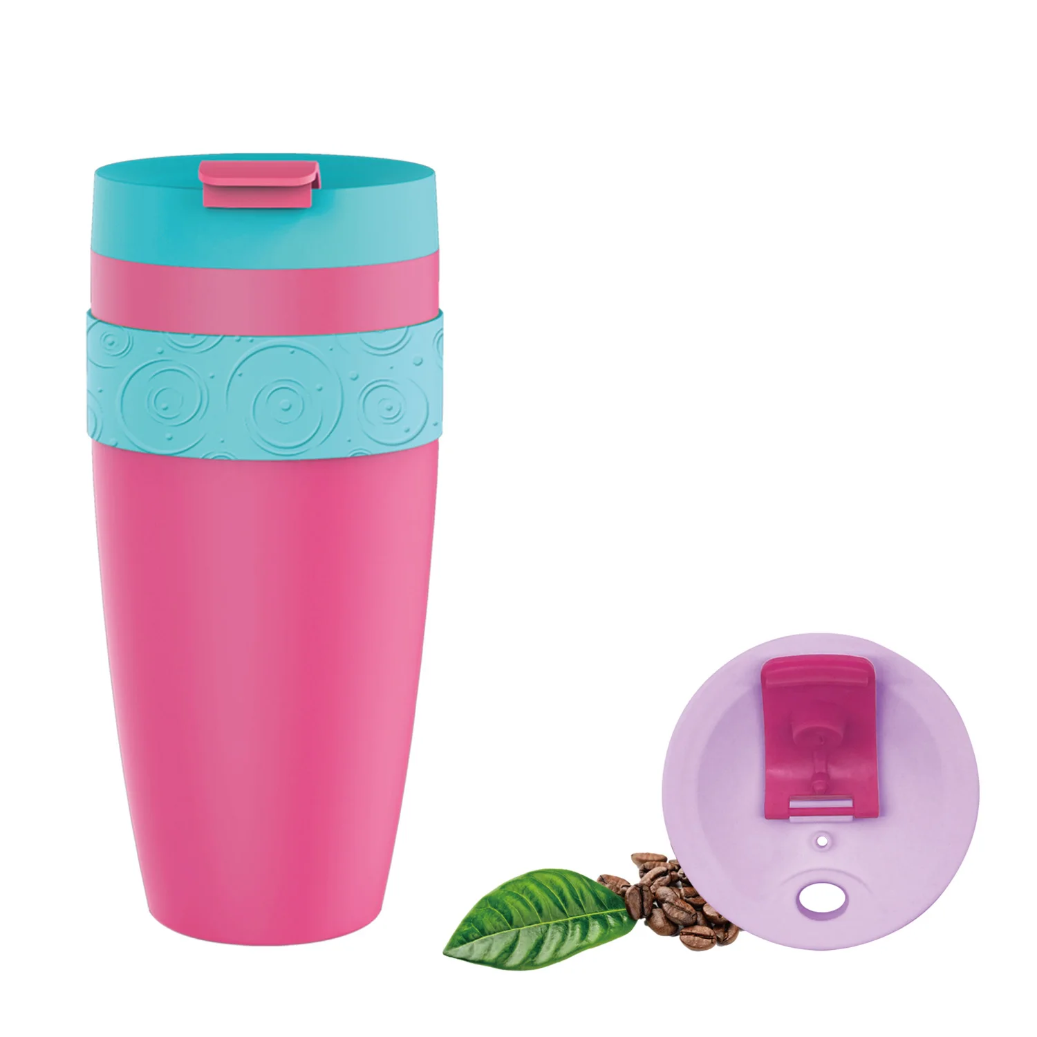 Free Sample 500ml 17oz Custom Logo Multiple Colors One Hand Operation Custom Coffee Mugs