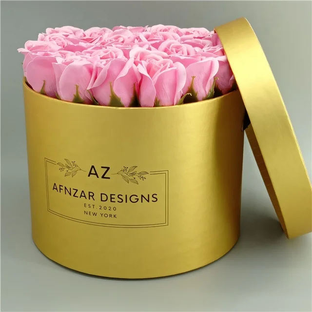 Round gift box for dry flowers packaging