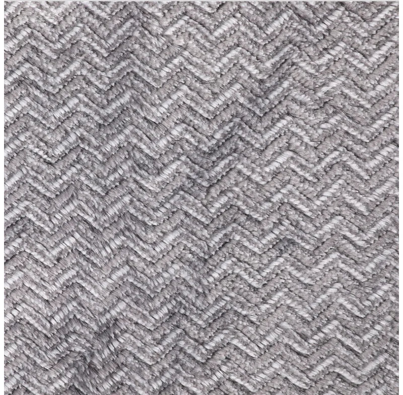 100%Polyester Geometric Design Jacquard Weave Dyed Double-Side Flannel Fabric for Blanket Garment Sofa