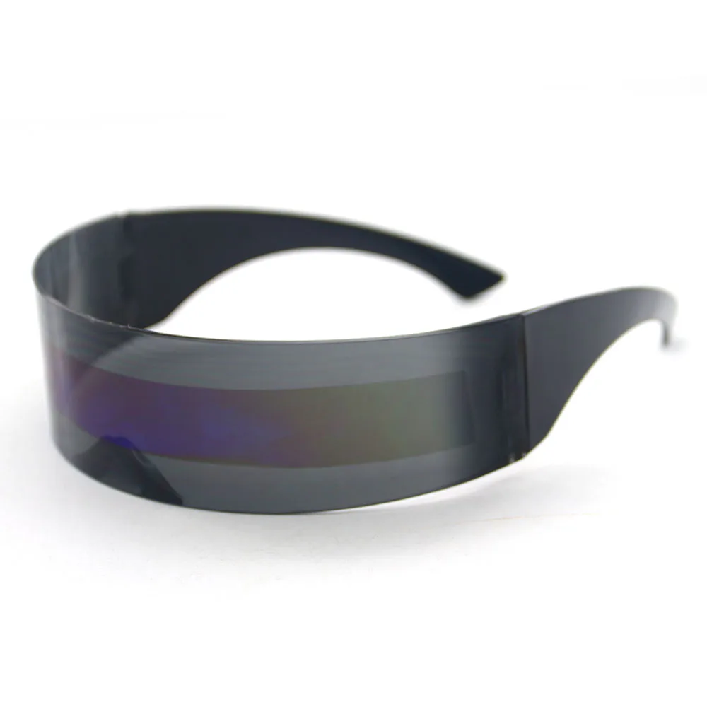 2023 new cyberpunk futuristic science and technology sunglasses semi translucent accessories party sunglasses