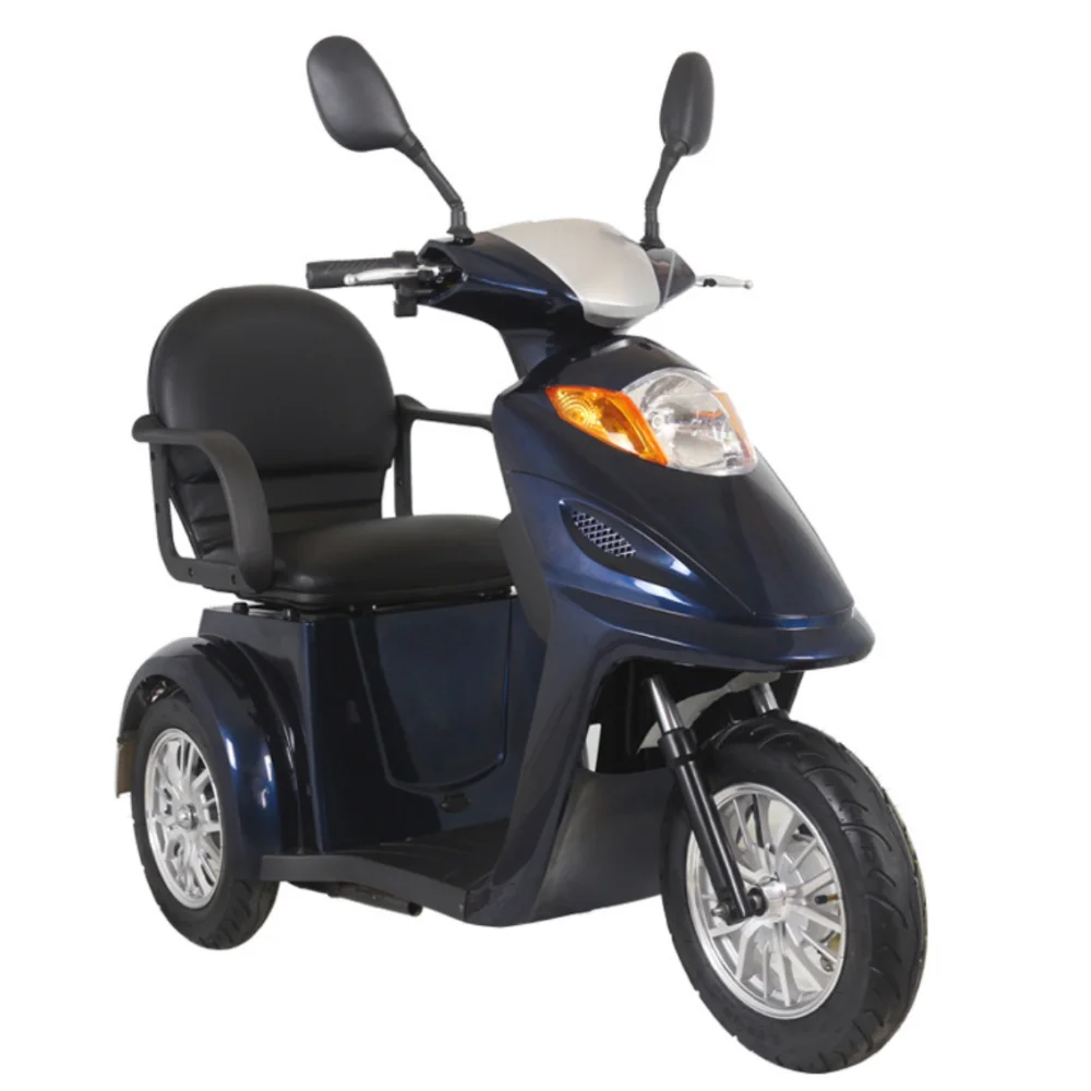 500W 1000w 10 inch old people handicapped person obese people low speed Rear drive 3 wheelers comfortable seat electric tricycle
