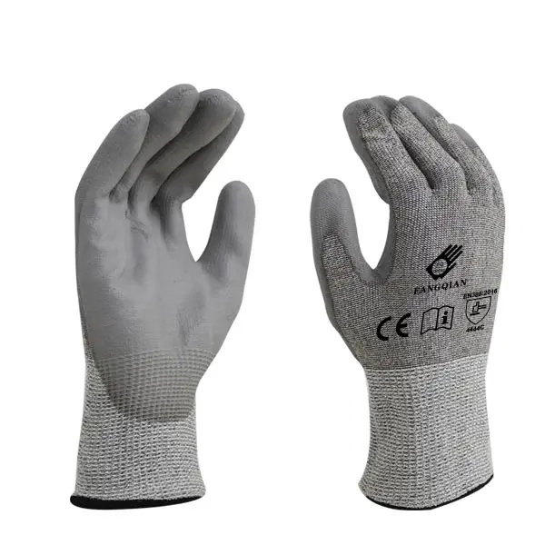 Cheap Price Safety Working   Industrial PU Coating Mechanic Working  Cut Resistant  Gloves
