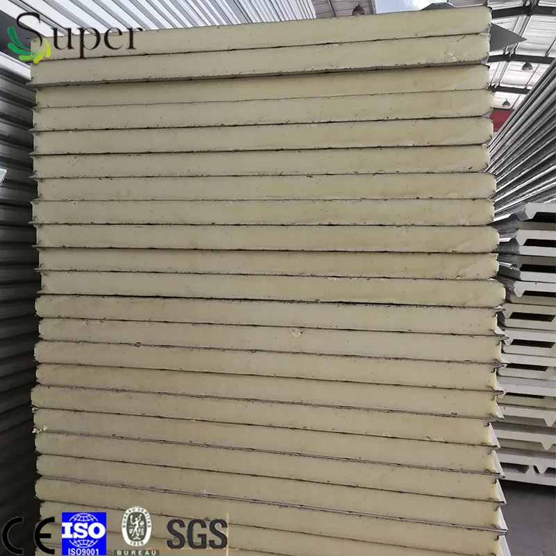 
Insulated Interior Cold Room Polyurethane Foam PU Sandwich Wall Panel 