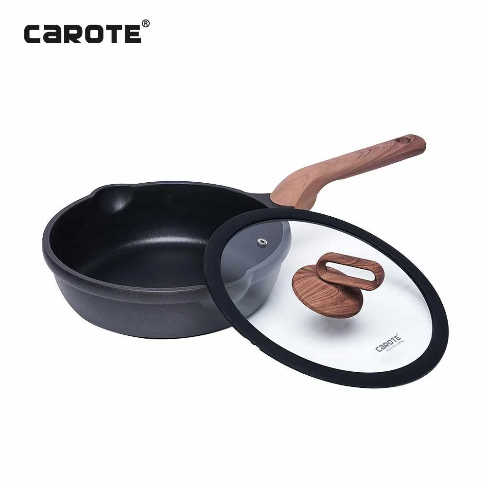 Carote Die Casting Aluminium Cookware Cooking Pot Aluminium Deep Frypan Universal In Gas Stove Induction Cooker