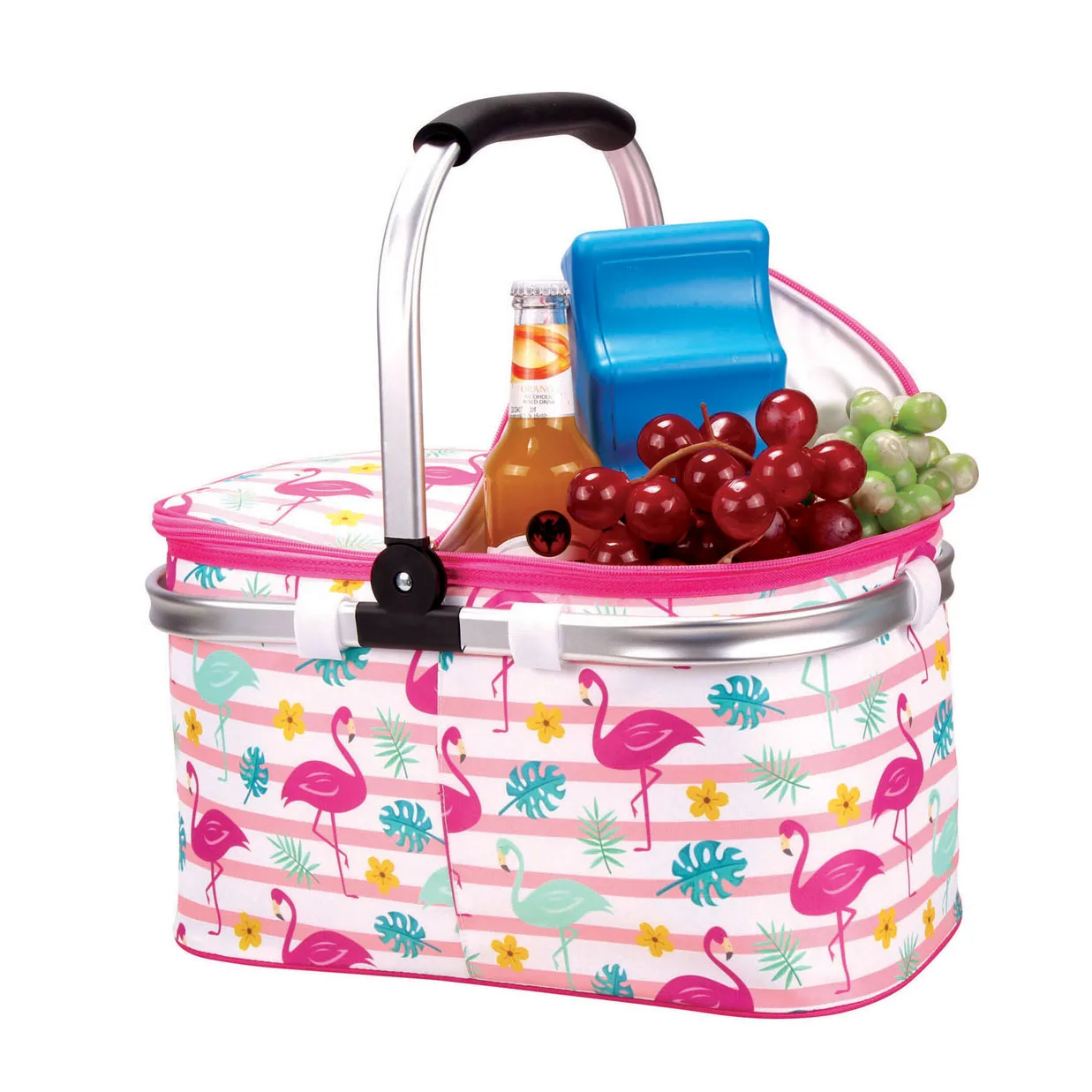 Folding Shopping Organizer Thermo Cooler Basket Cooelr Bag Freezon Box