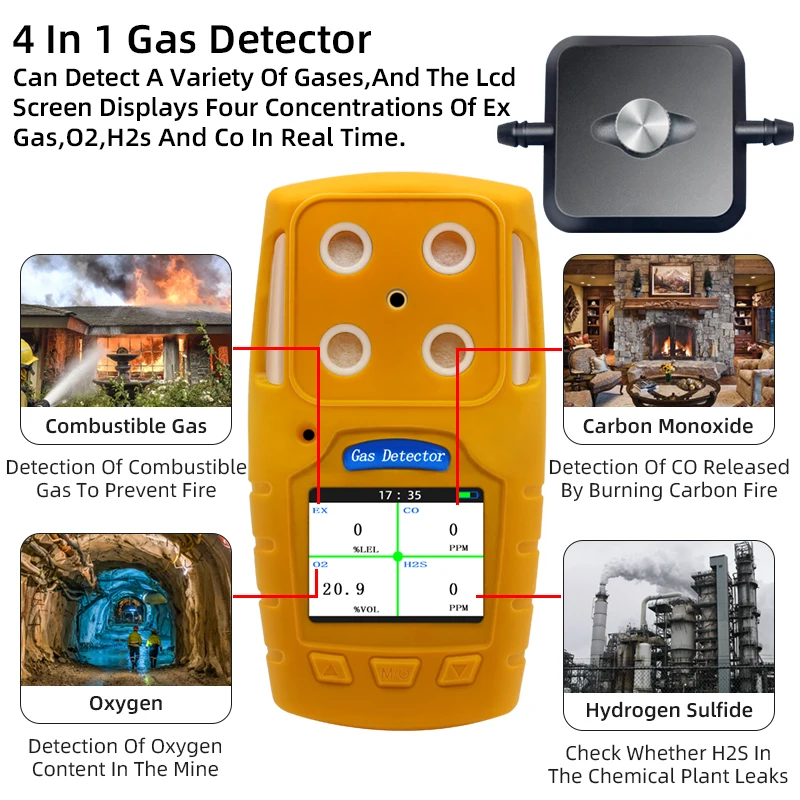 Four In One Gas Detector Original Imported  sensors Composite Handheld Alarm portable gas meter