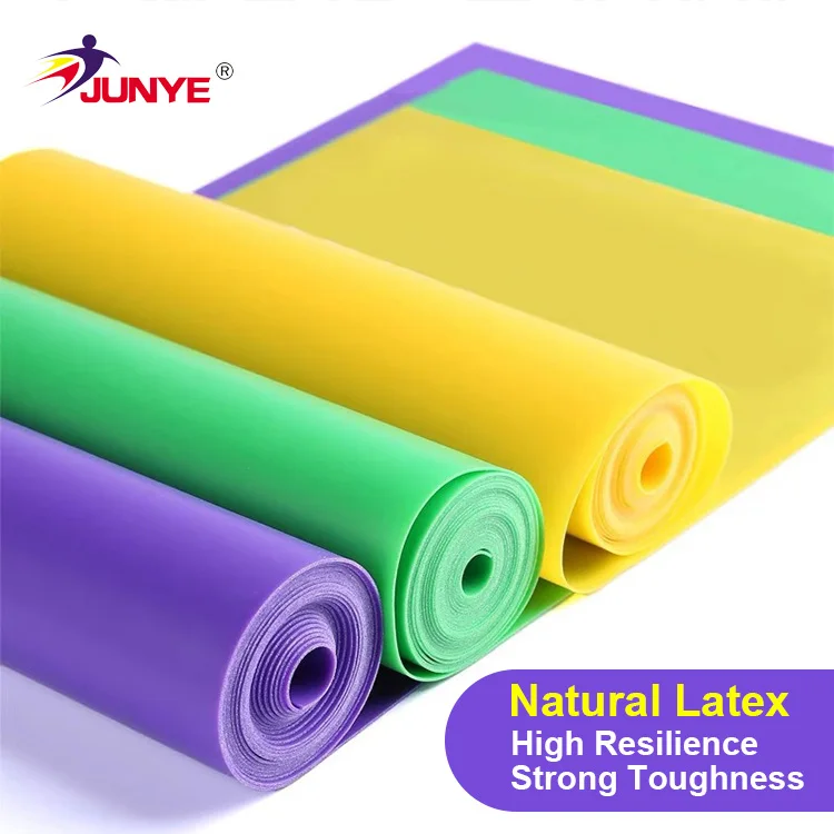 Custom High Elasticity TPE Natural Latex Home Gym Yoga Stretch Resistance Exercise Bands
