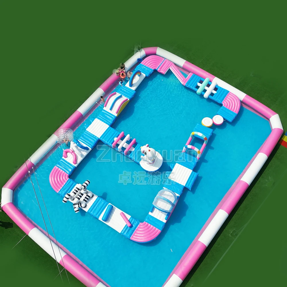 Outdoor Amazing Large Inflatable Water Park Adult Playing Games Inflatable Floating Obstacle Course