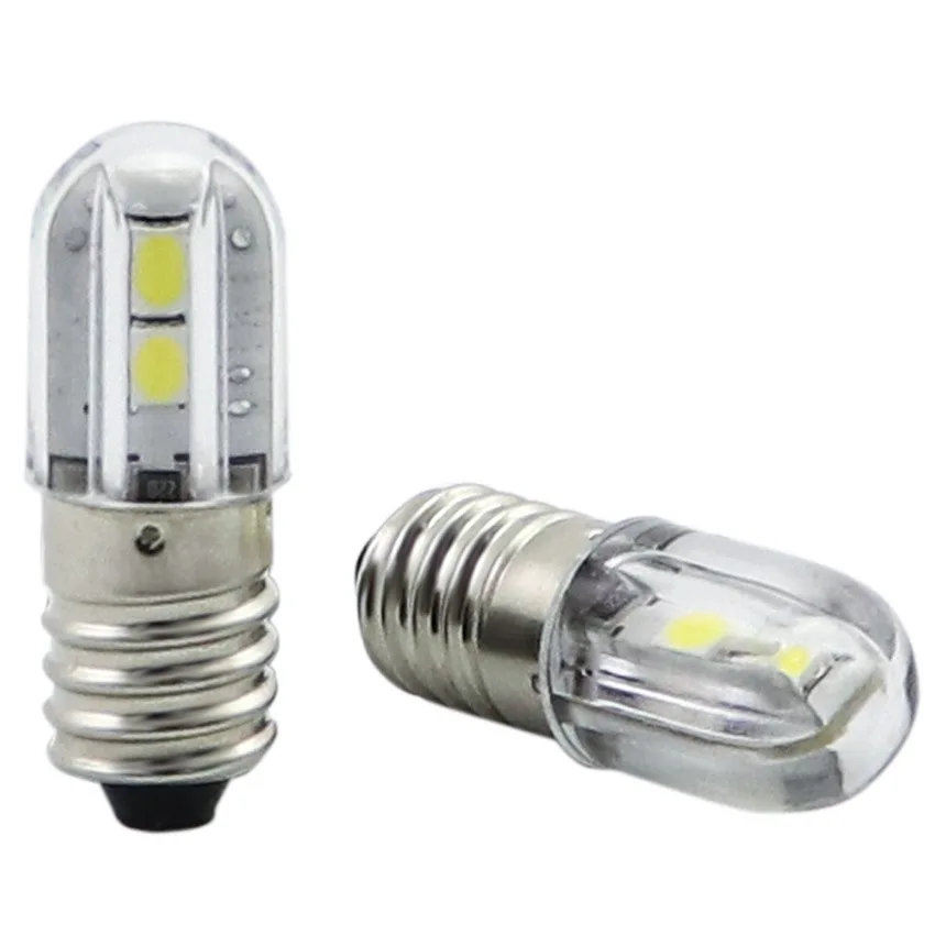 1W E10 LED Light 6V 12V Indicator Lamp Red Green Signal Lighting BA9S 24V 48V 60V 110V 220V Bulb for Torch Flashlight Headlight