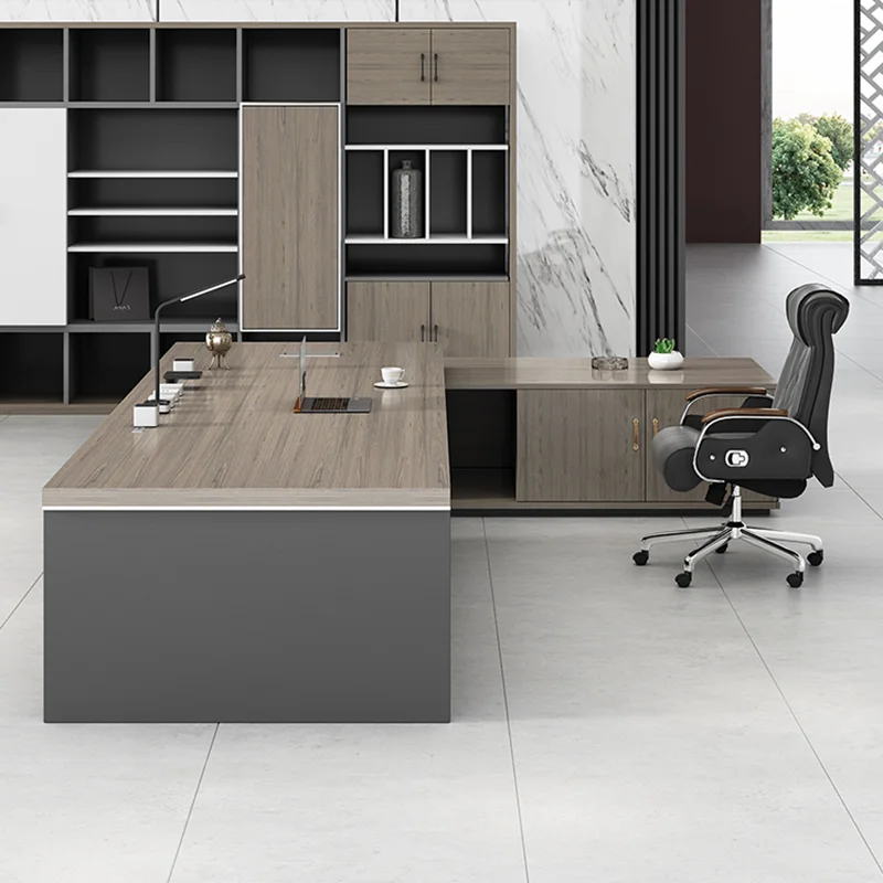 modern Commercial Office furniture desk escritorios de bureau Ceo executive Office Desk boss schreibtisch Office Table and chair