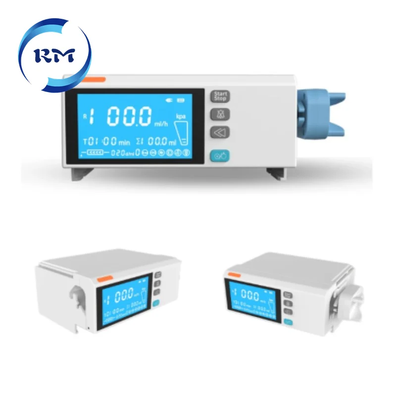 Medical portable dual-channel auto-injection pump intravenous infusion electronic syringe pump