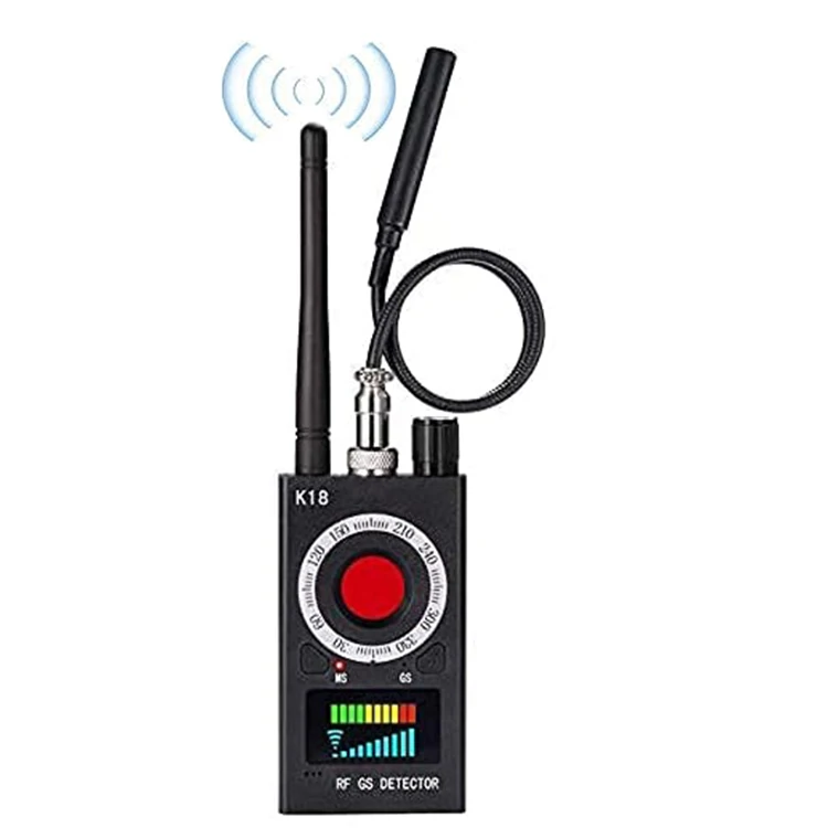 K18 Wireless Spy Bug Detector, Hidden Camera Detector, GPS Tracker Finder RF Signal Detectors GSM Magnetism Detection Scanner
