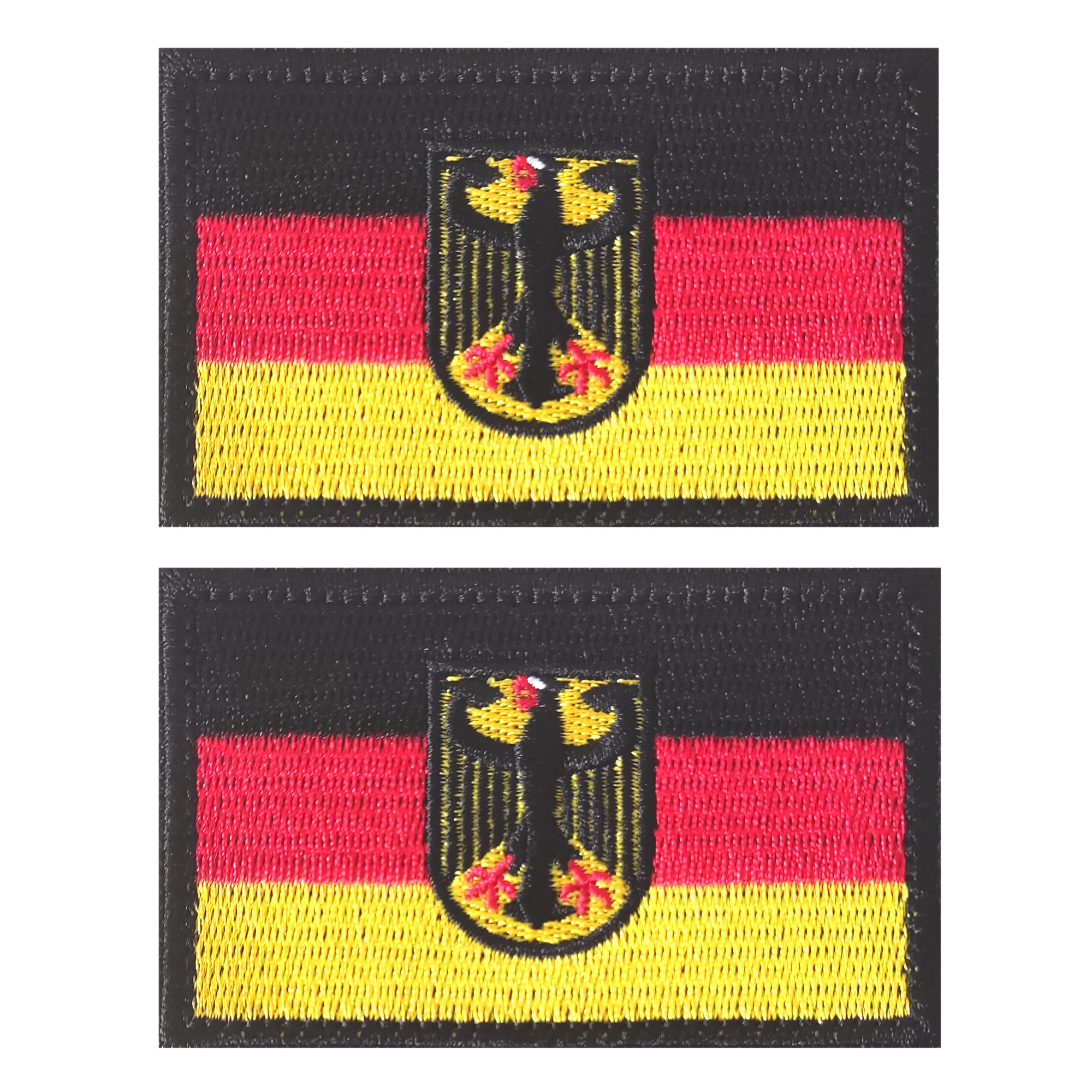 Set of 2pcs the eagle patches emblem Embroidery Hook and Loop Fastener Morale Badges Armband Helmet Patches  German flag patches