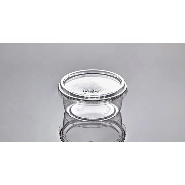 HR8 Disposable Crystal-clear Plastic Cups / Takeaway Soup, Salad, Fruit, Vegetable, Nut, Deli Pot, Shave Ice and Side dishes