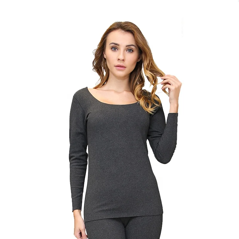 
Women Seamless Scoop Neck Thermal Long John Set 