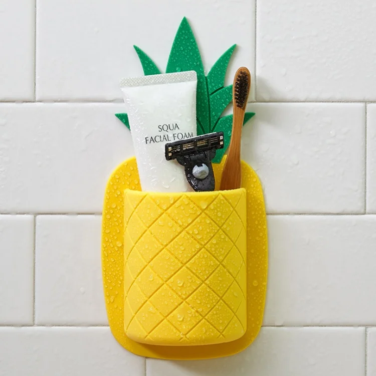 NEW design pineaapple shape  razor blade holder tooth brush holder dispenser