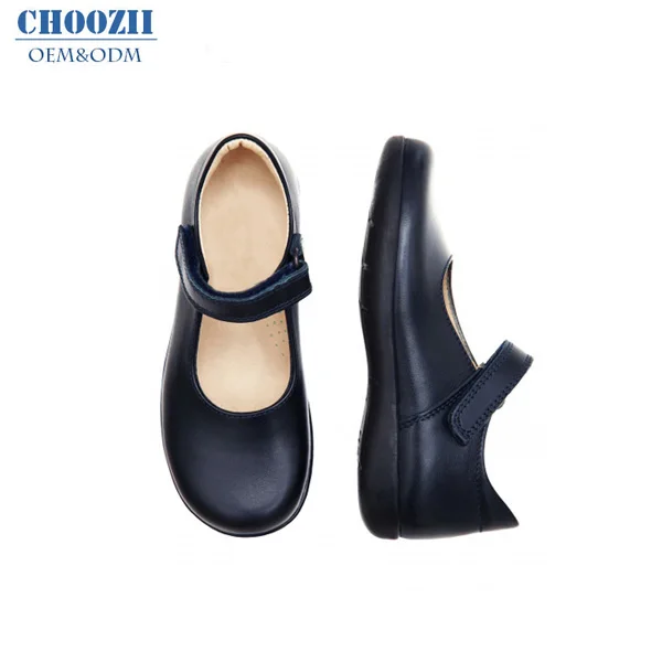 Choozii Kids Mary Jane Wedding Flower Shoes for Girls Children Microfiber Leather Party Dress Flat Cheapest School Black