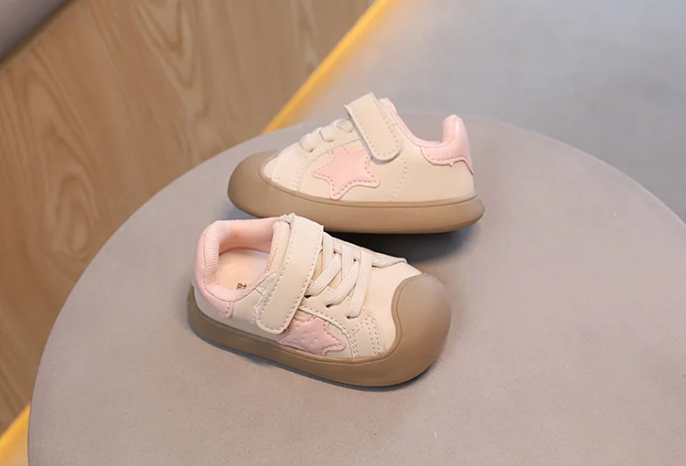 Spring and autumn baby girls fashion cute star leisure toddler shoes baby boys non-slip breathable functional sports shoes