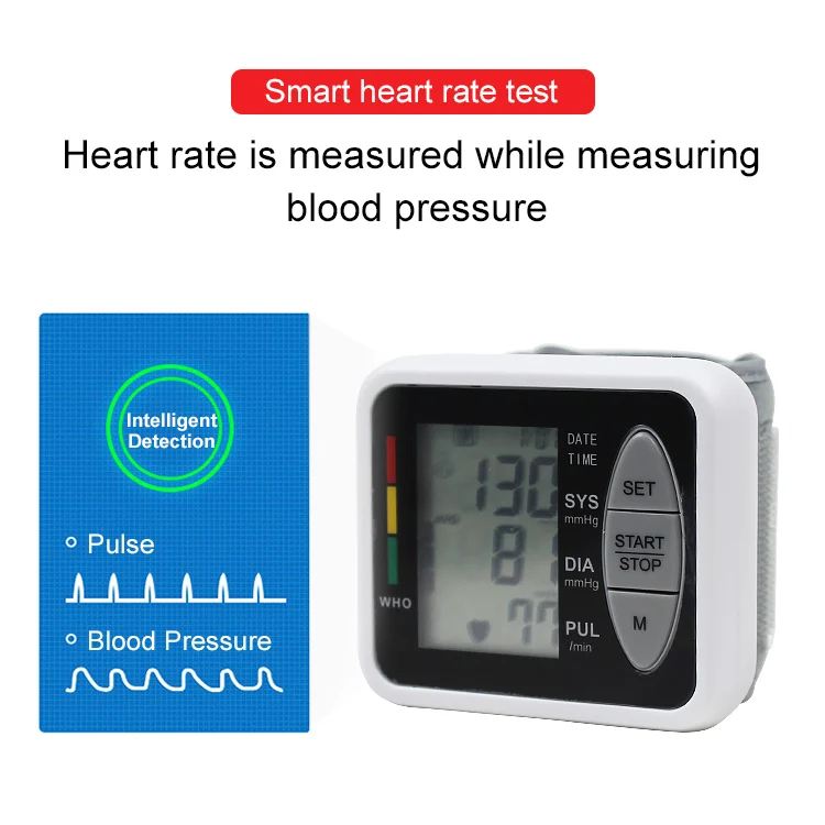 Factory Price OEM Logo Machine Digital Automatic Sphygmomanometer Bp Wrist Blood Pressure Monitor