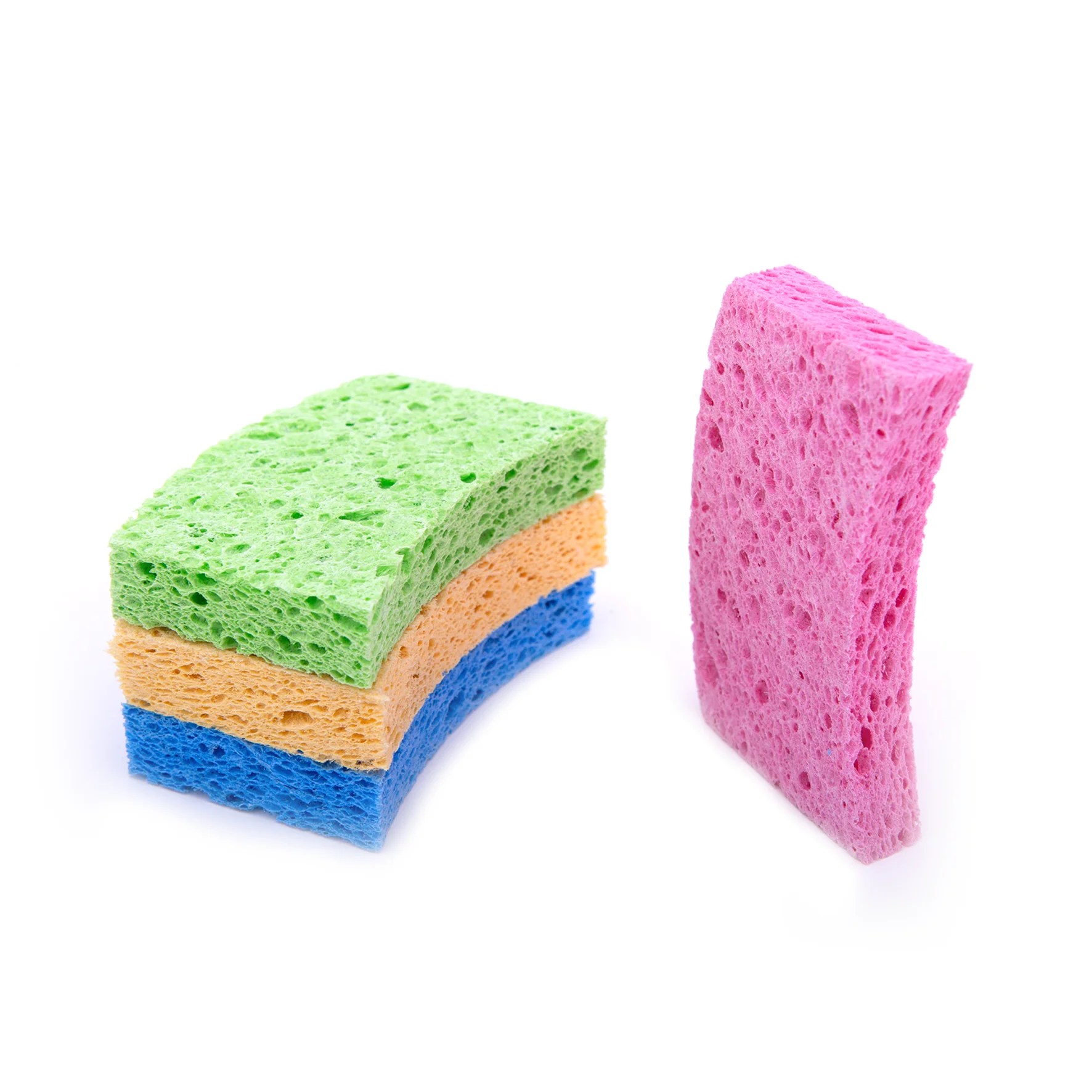 DH-A5-12 Custom natural vegetable cellulose cleaning thin sponge for kitchen sink