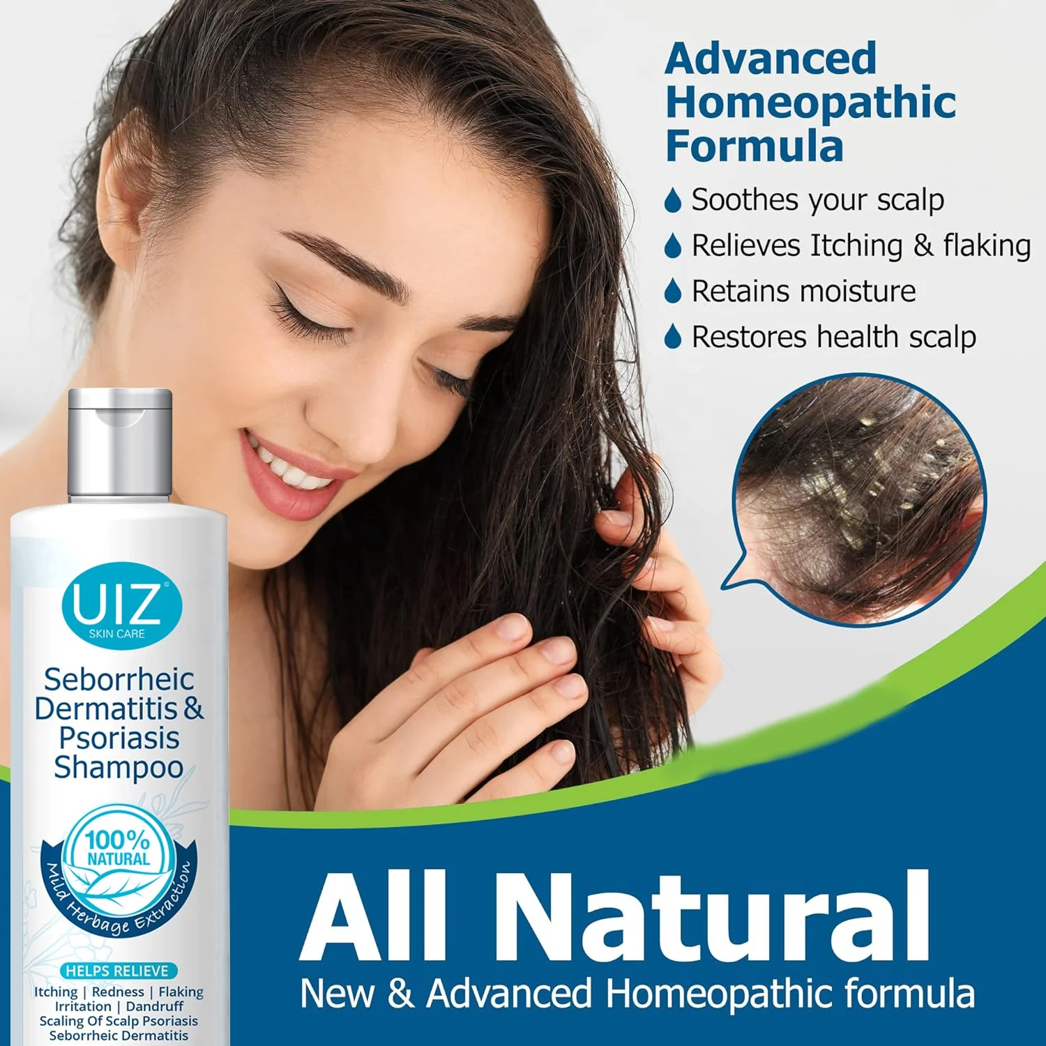 Folliculitis Psoriasis Shampoo Deep Cleaning Anti Dandruff Scalp Seborrheic Dermatitis Dry Itchy Treatment Hair Shampoo