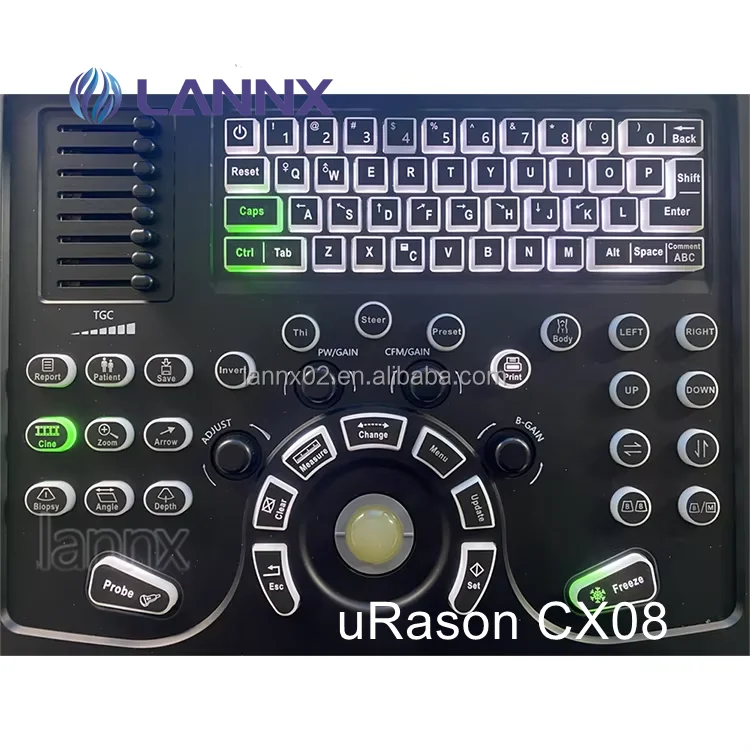 LANNX uRason CX08 Самый дешевый портативный цветной Доплеровский Ультразвуковой 2D 3D Больничная система диагностики USG CW/PW эхокардиографический аппарат