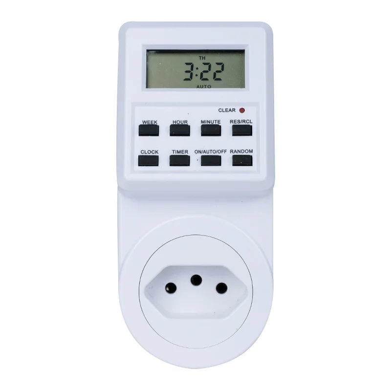 EU AU US UK FR BR  LED Countdown Digital Socket Timer Mounted Plug Electrical Plug