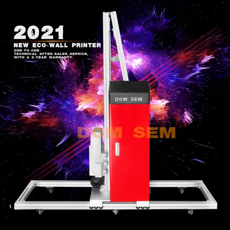 DOMSEM vertical wall printer 3d effects printing ,mural wall printer for 3d-wall-printer
