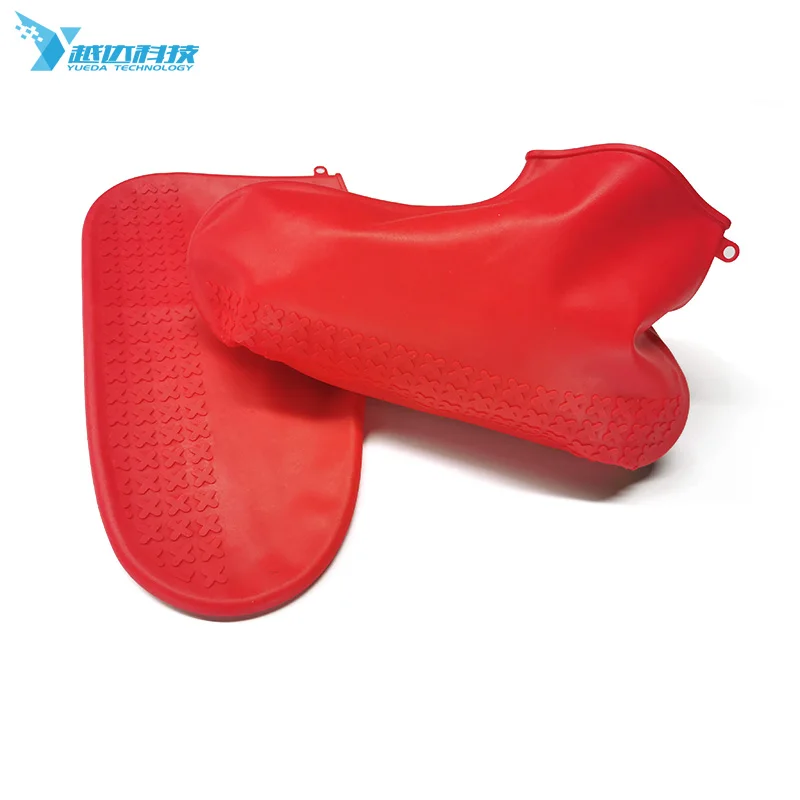 Unisex Reusable Red Anti Slip Water Resistant Rain Waterproof Silicone Shoe Cover