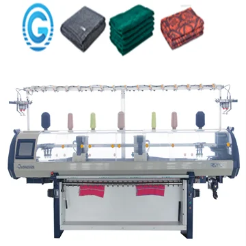 С двумя тележками, компьютерное шерстяное одеяло, вязальная машинка, вязаное одеяло, Детская Пряжа