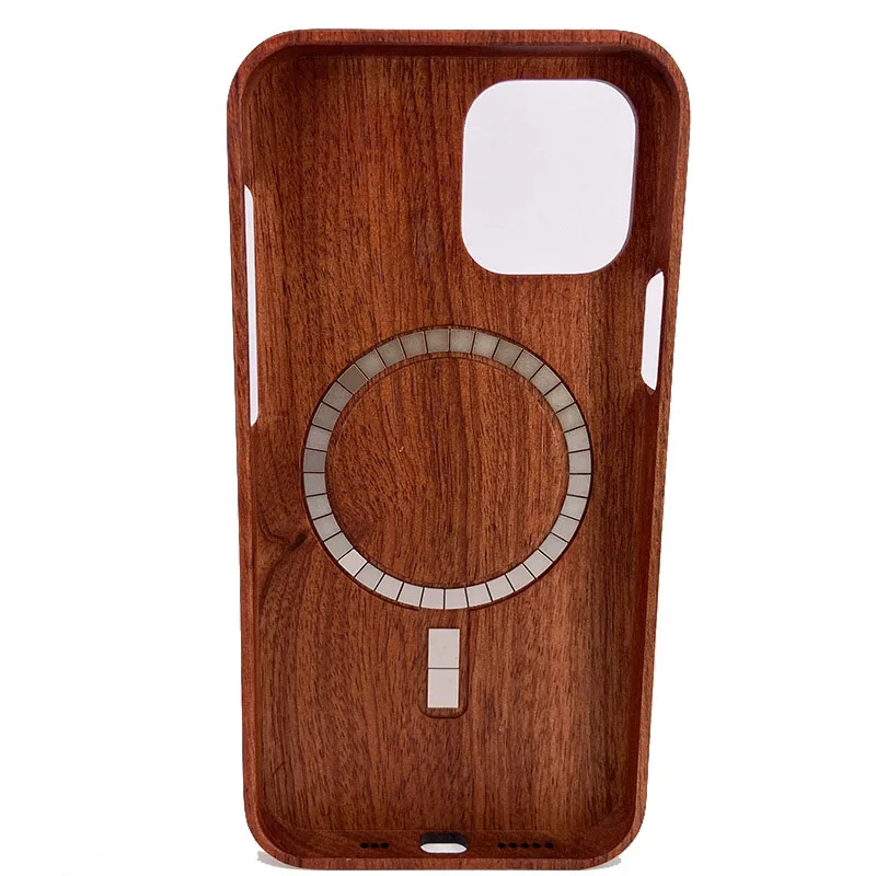 Eco Friendly Walnut cherry wood case protective full wooden Magnetic phone case for iPhone 12 Pro  for iPhone 13 Pro max