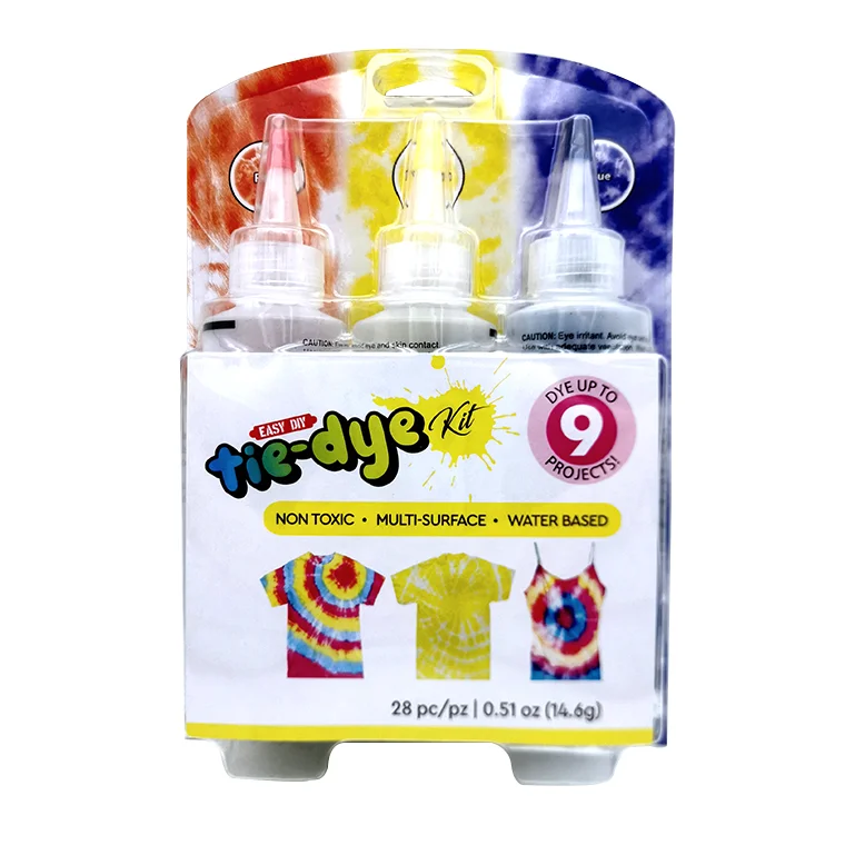 3 Colors Tie Dye  Adults Kids Craft Kit Dyes for Permanent Clothes Tie Dye Powder for Fabric