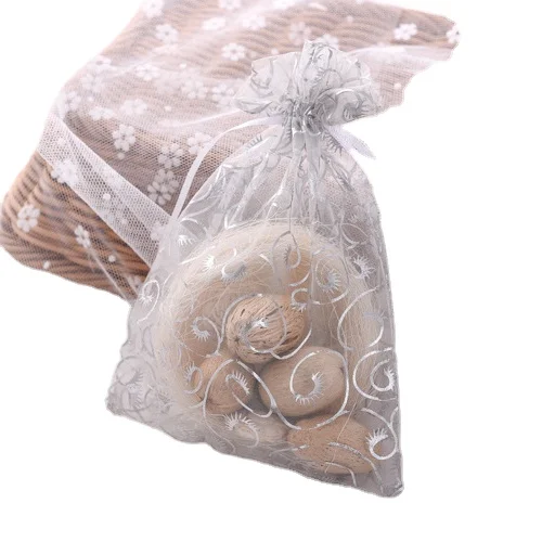 Сумка из органзы с принтом из переработанного серебра