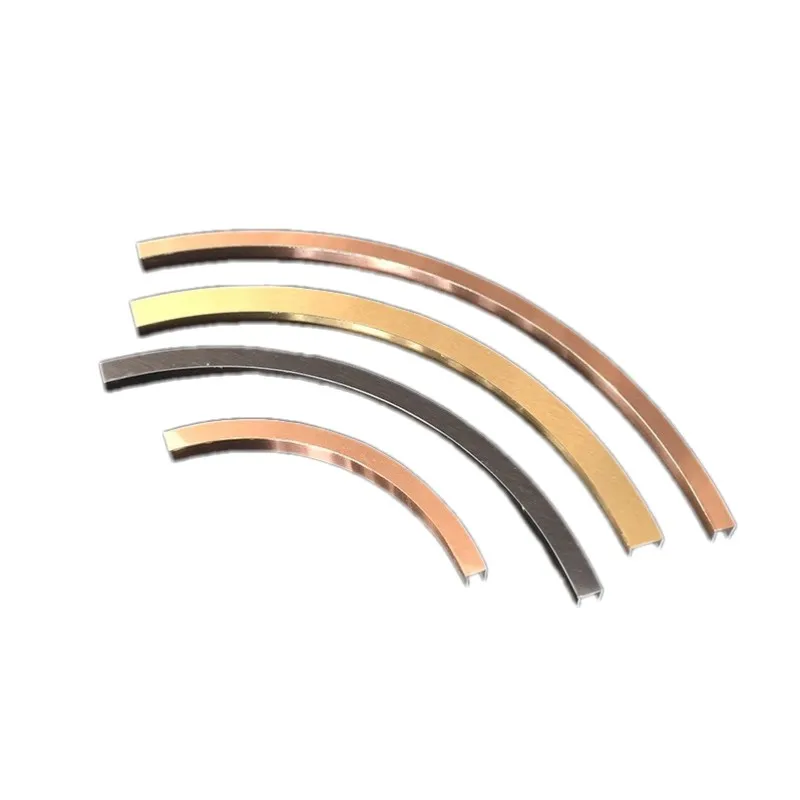 Stainless Steel Trim Golden Color Room Decoration Accessories Wall Mounted U Metal Strips