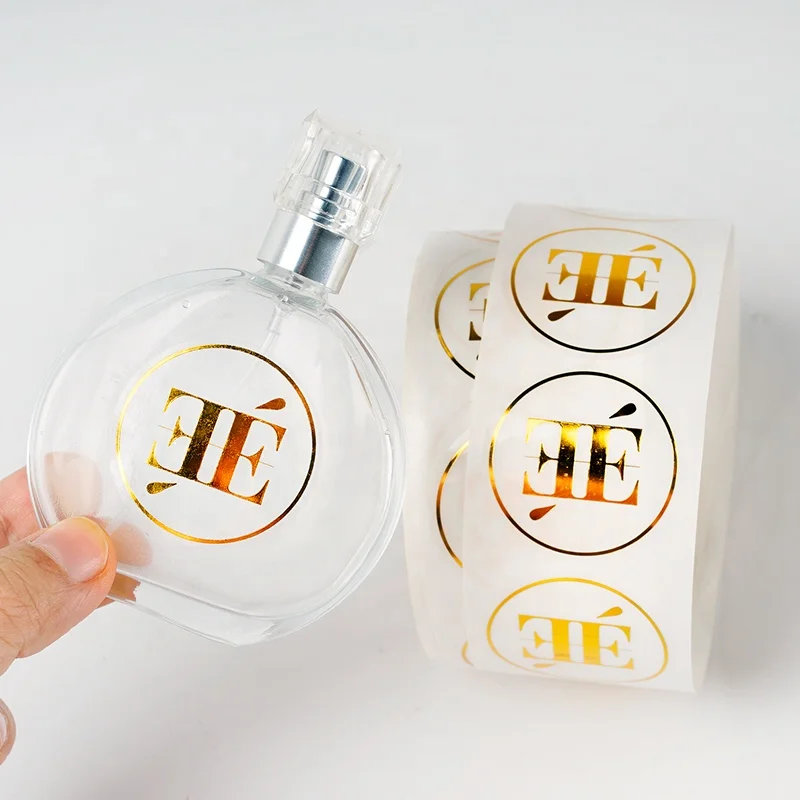 Custom adhesive private cosmetic clear bottle logo sticker cosmetic ingredient label white label cosmetics