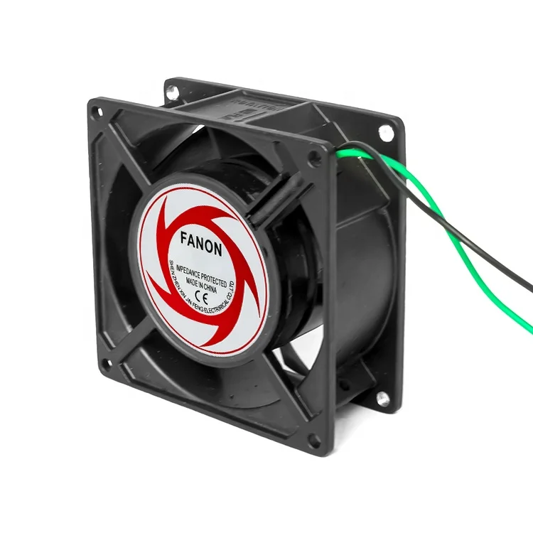 Factory price plastic 9238AC sleeve bearing axial cooling fan black Axial flow fan
