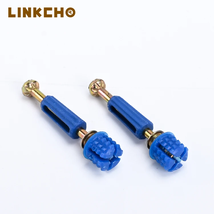 Furniture Hardware Fittings Blue Mini Fix Joint Cam Lock Nuts and Bolts  Connector Screw Corner Fastener with Steel for Cabinet