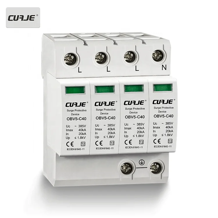 Din rail mounted 40KA Lightning arrester,SPD protection, Ac Surge arrester prices