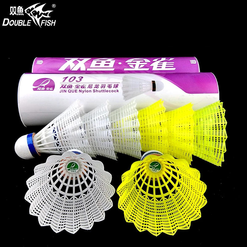 Factory Direct Best price yellow white Durable Nylon Badminton Shuttlecocks
