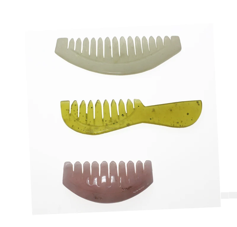 natural bian stone guasha unique comb gua sha stones with custom private label massage tools