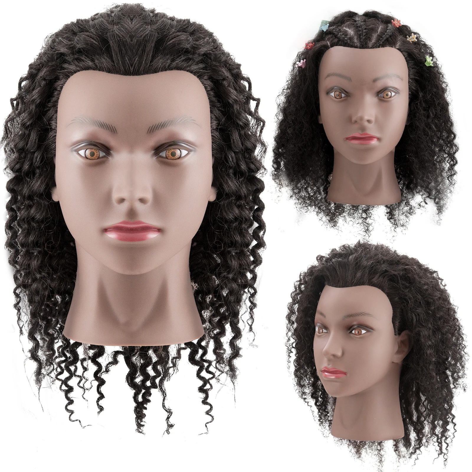 Cheap African Americans models, wholesale, head weaving, salon hair training