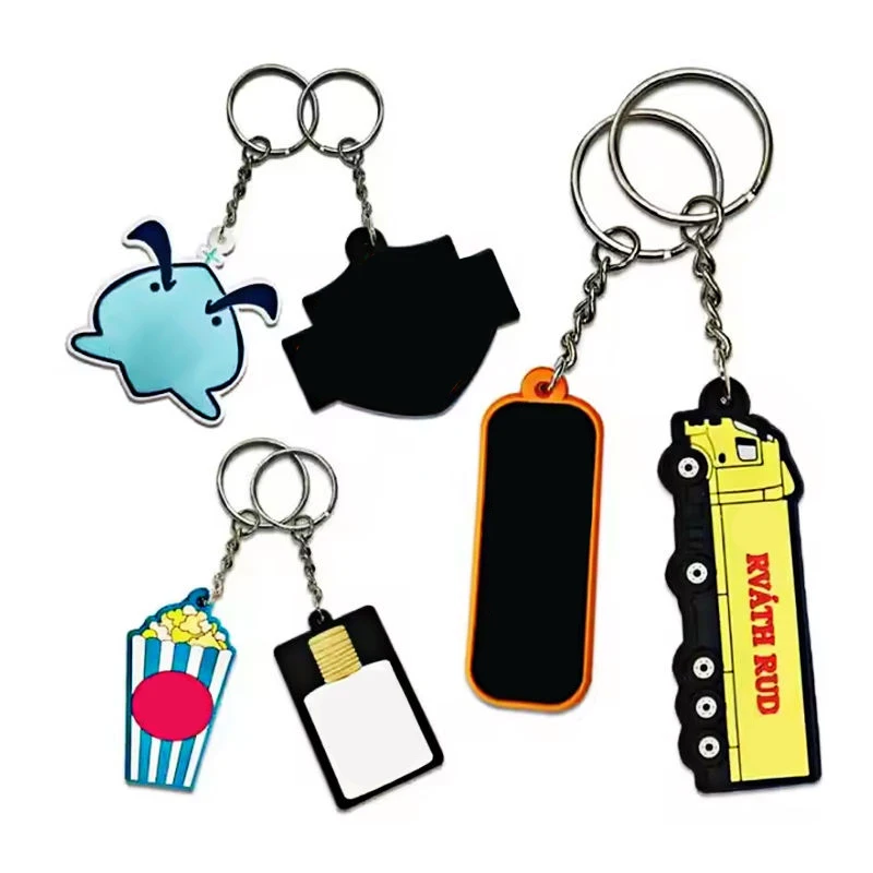 Custom logo keychain 3d pvc keychain Silicone Keyring pvc rubber  key ring Personalized customizable keychain.