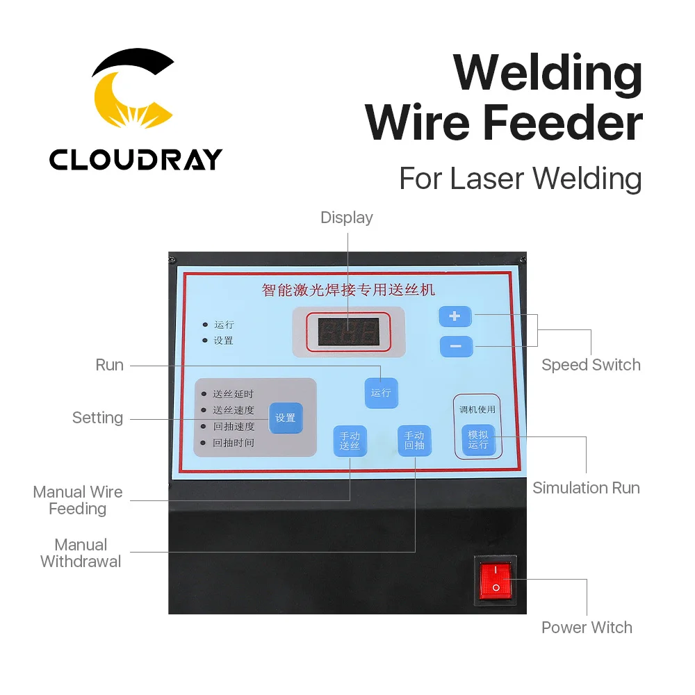 Cloudray 200 Вт сварочная проволока подачи SS-BMT15 типа для