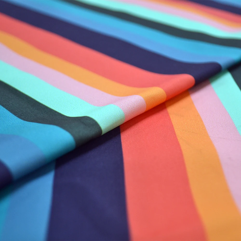 No MOQ Custom Print 95% polyester5%spandex DBP Double Brushed Poly Fabric Digital Printed Fabric For Garment
