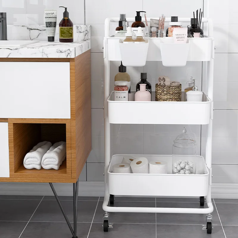 2/3/4 Tier Slim Kitchen Storage Organizer Rolling Trolley Rolling Craft Storage Cart with Wheels